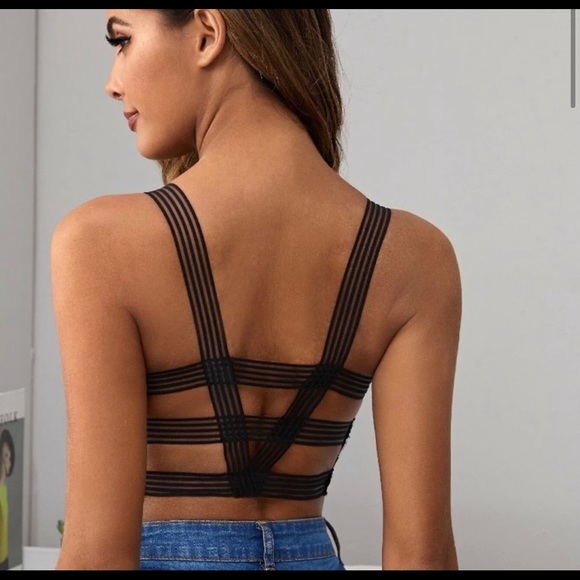 New! Lace Black Bralette Padded Beautiful - Picture 3 of 11